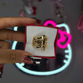 Gold Wave Adjustable Ring