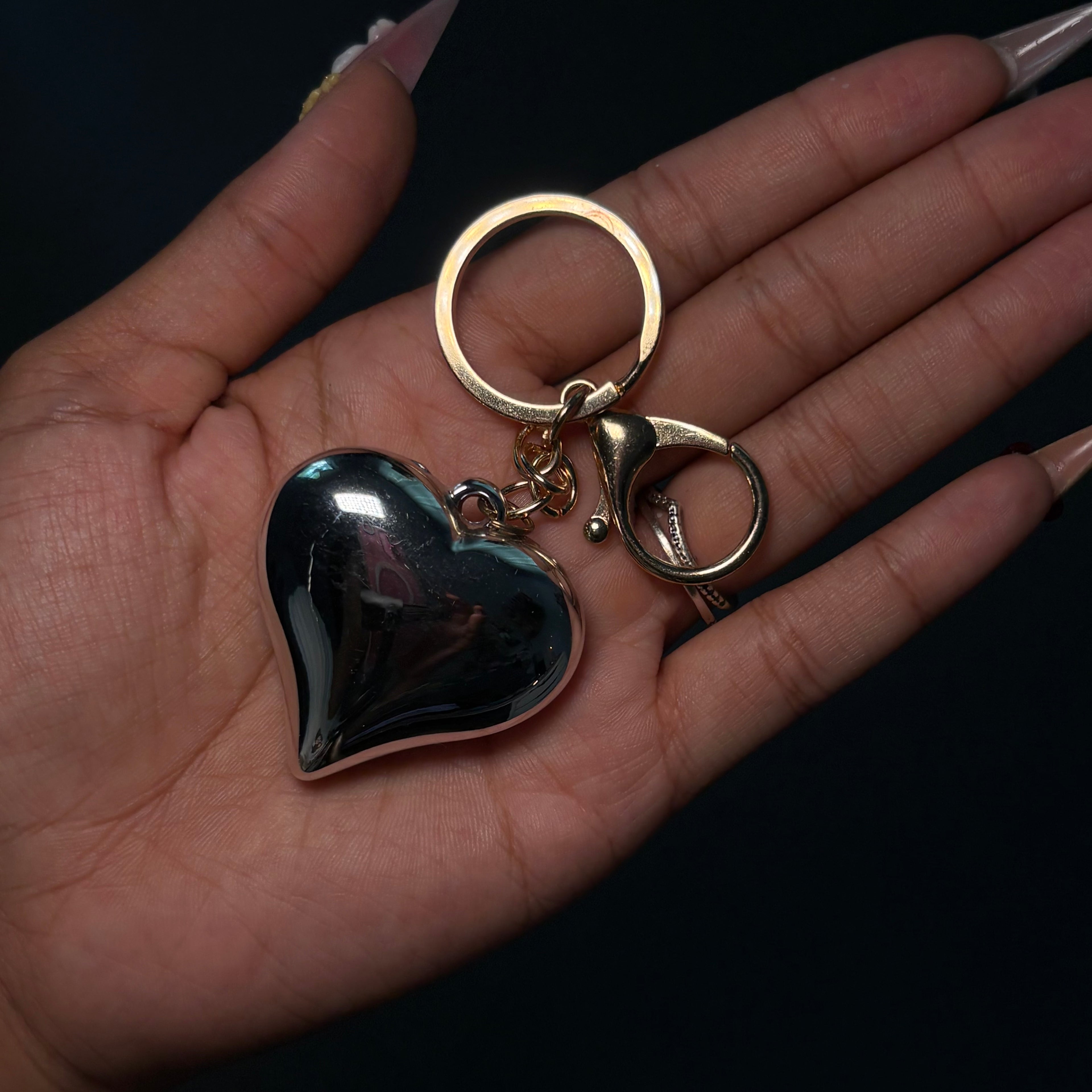 Silver Heart Charm Keychain/Purse Charm
