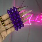 Purple Y2K Spike Beaded Bracelet