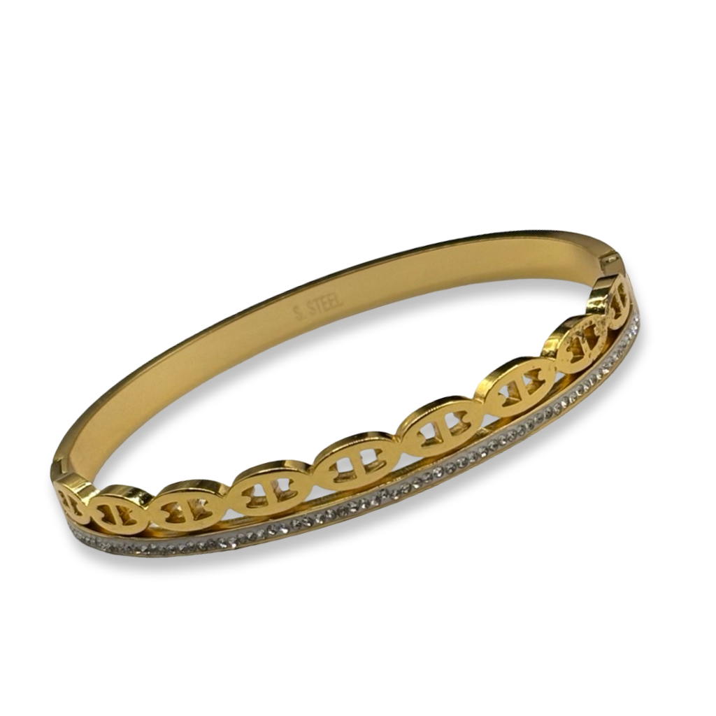 Gold Link Up Bangle