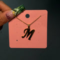 M Initial Gold Necklace