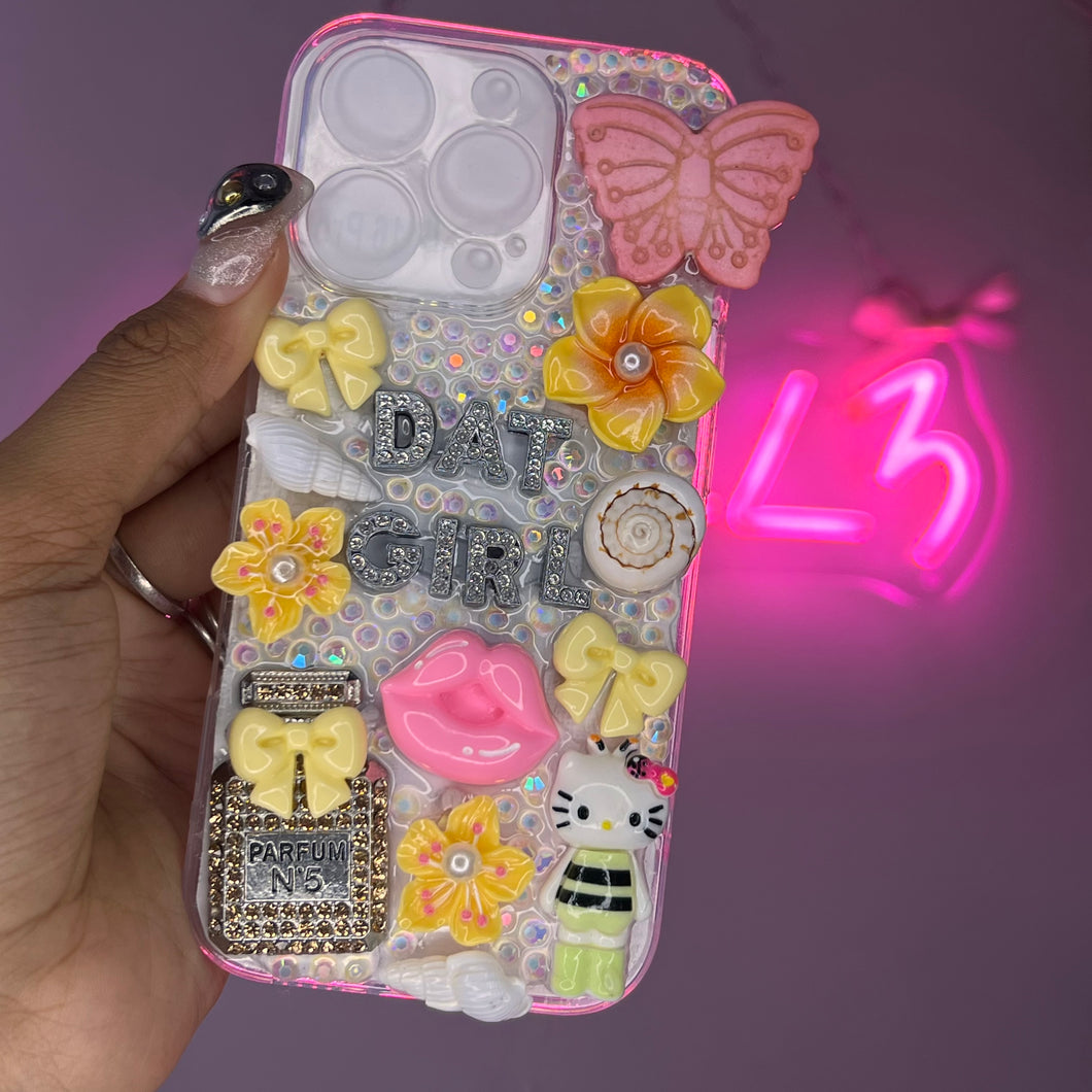 Pink n Yellow Dat Girl iPhone 16 Pro Junk Case