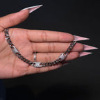 Silver Diamanté Link Up Tennis Bracelet