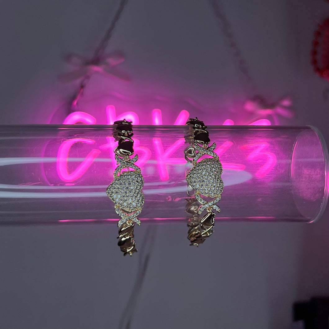 Gold XL XO Tennis Bracelet