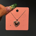 Silver Butterfly Heart Diamond Necklace