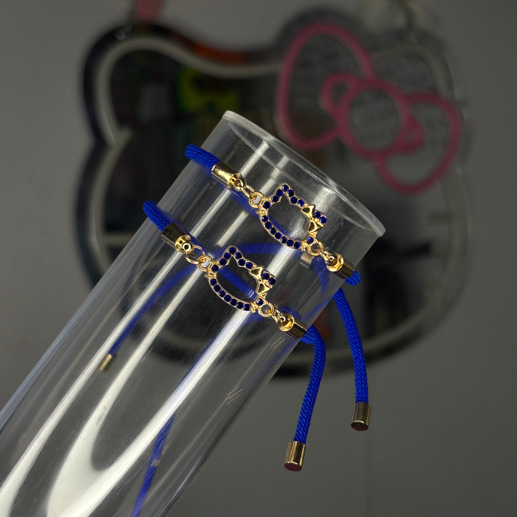 Blue & Gold It Girlie Adjustable Bracelet