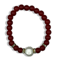 Red Pearlita Basic Spacer Beaded Bracelet