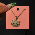 Gold Diamond It Girlie Rope Necklace