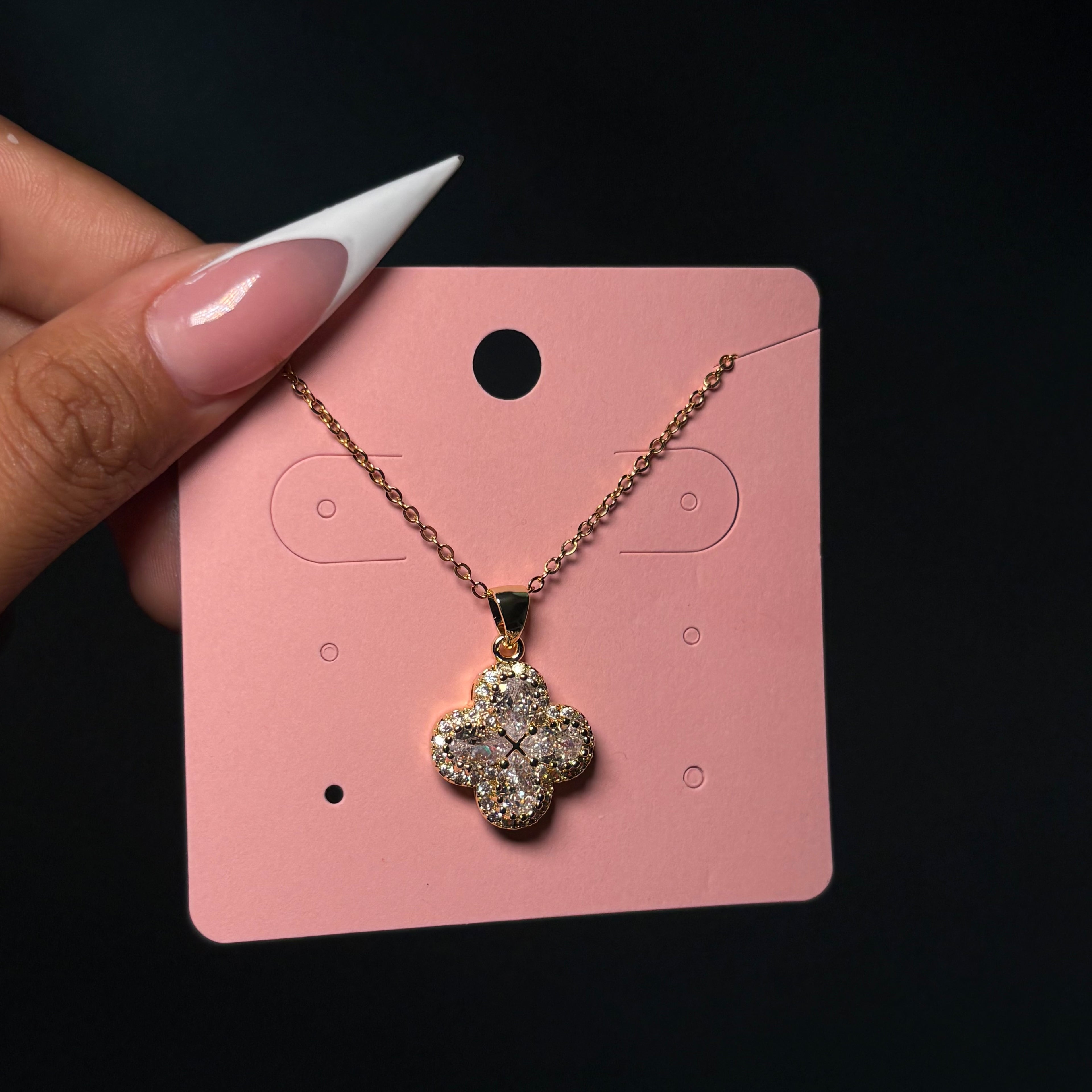 Gold Diamantè Klover Necklace
