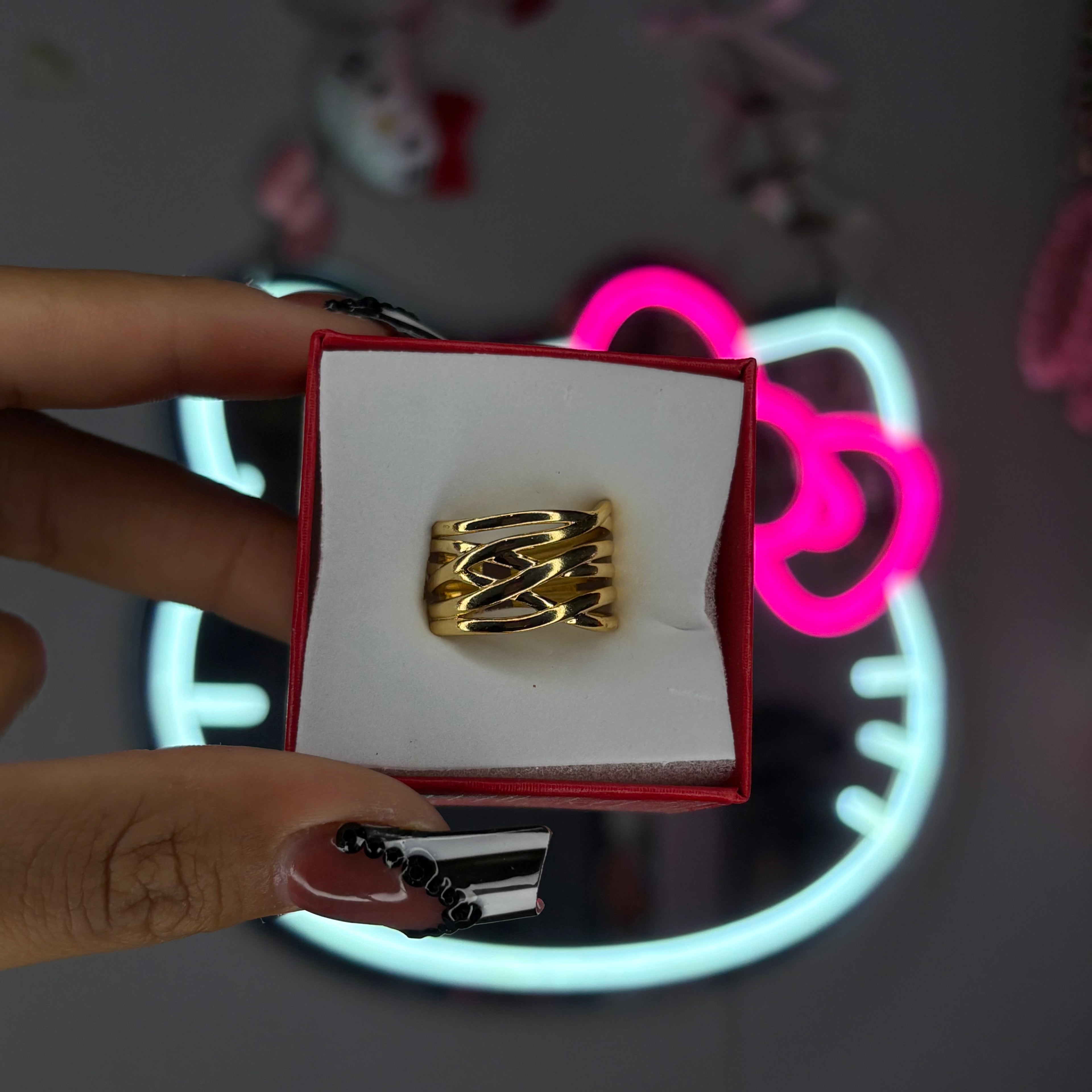 Gold X’d It Adjustable Ring