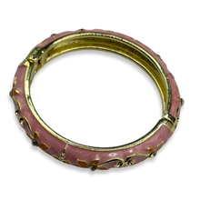 Load image into Gallery viewer, Little Girls Pink &amp; Gold Etheral Beauté Patterned Bangle
