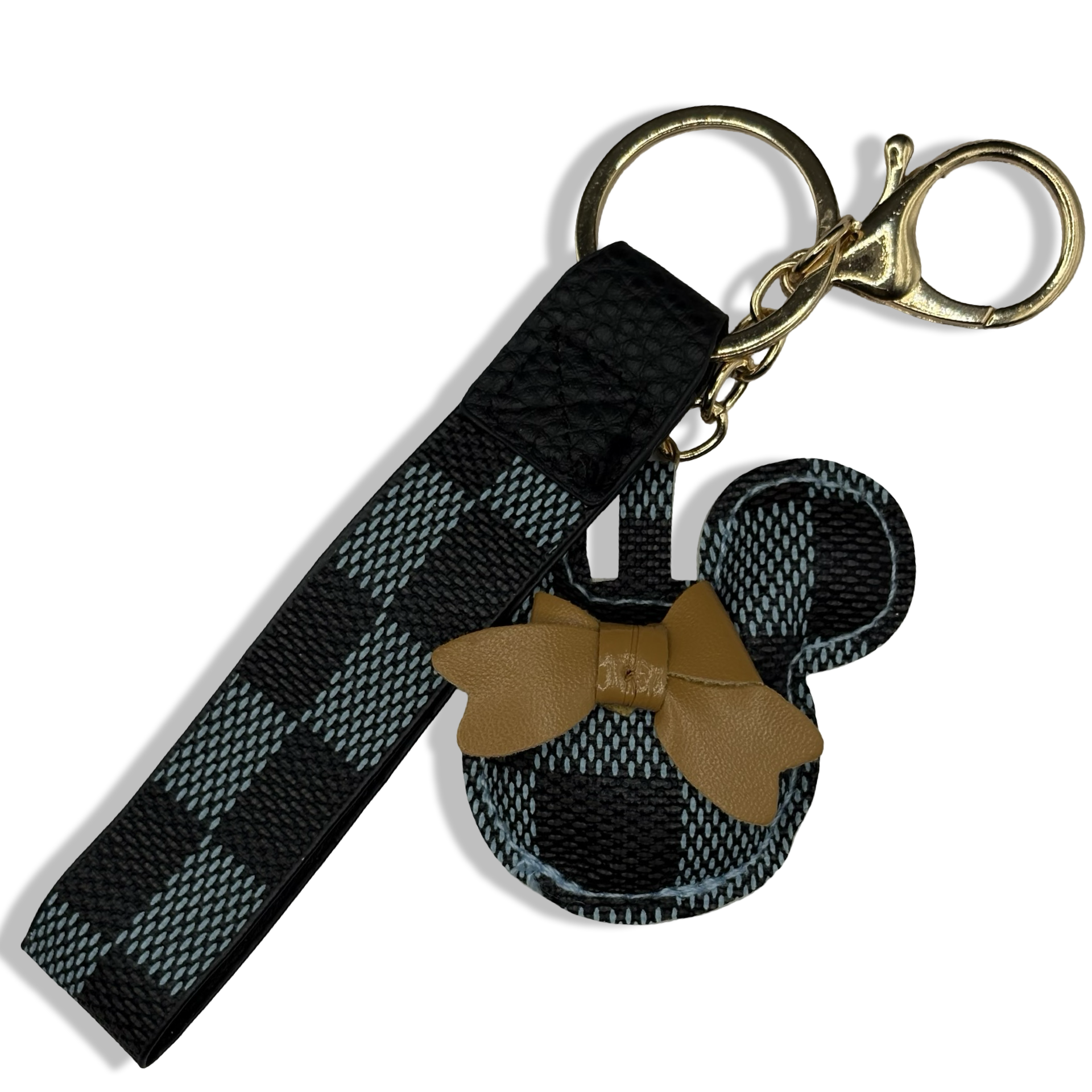 Brown & Black Plaid Girly Purse Charm