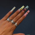 Silver Adjustable Diamond Flutter Ring 2.0