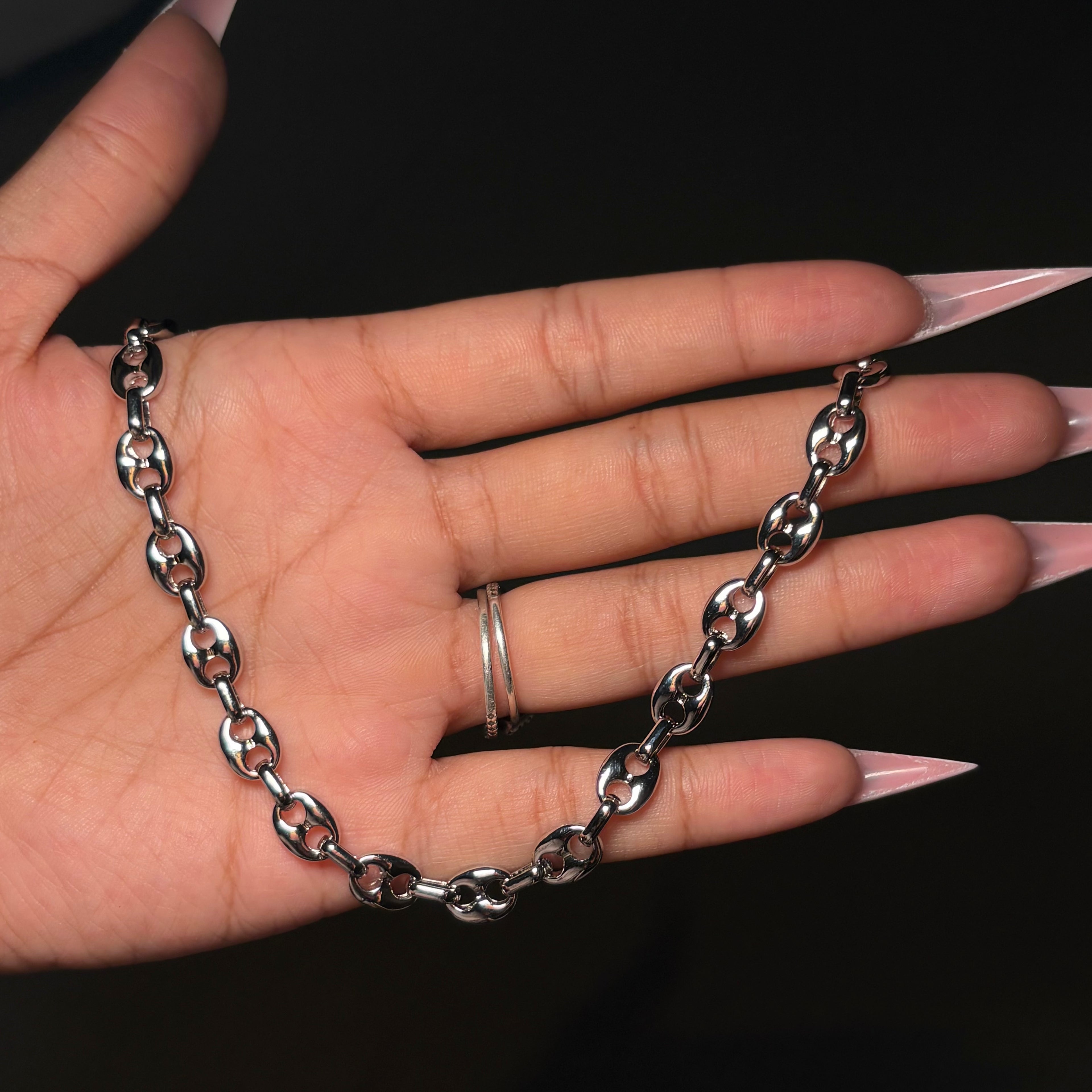 Silver Mini Link Up Anklet