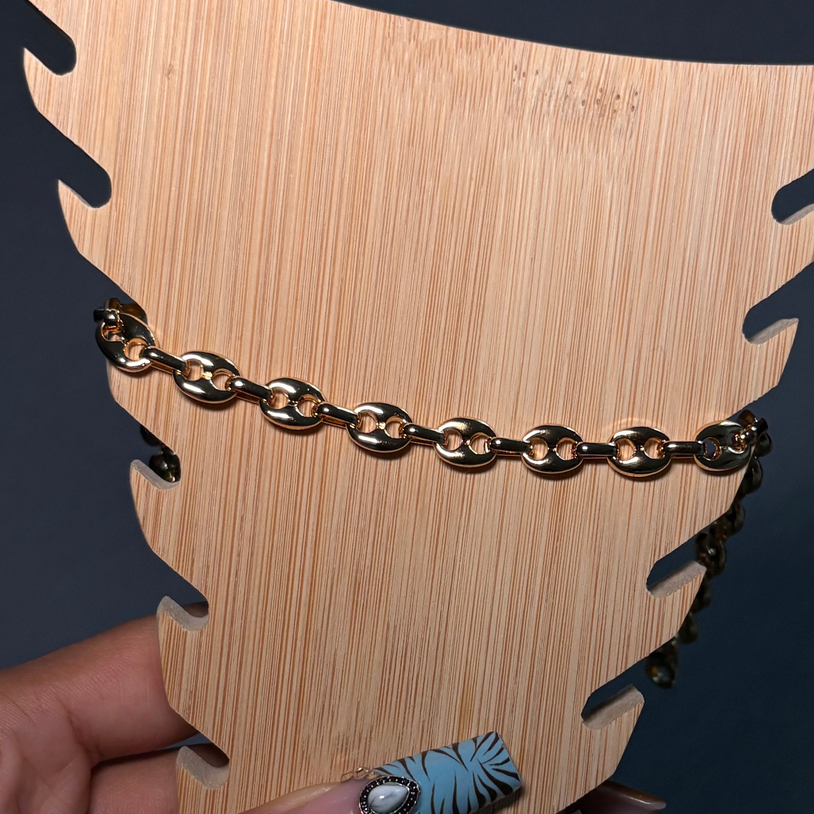 Gold Mini Link Up Anklet