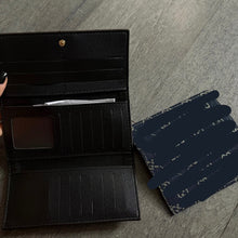 Load image into Gallery viewer, Denim &amp; Brown  2 Pc Wallet Set

