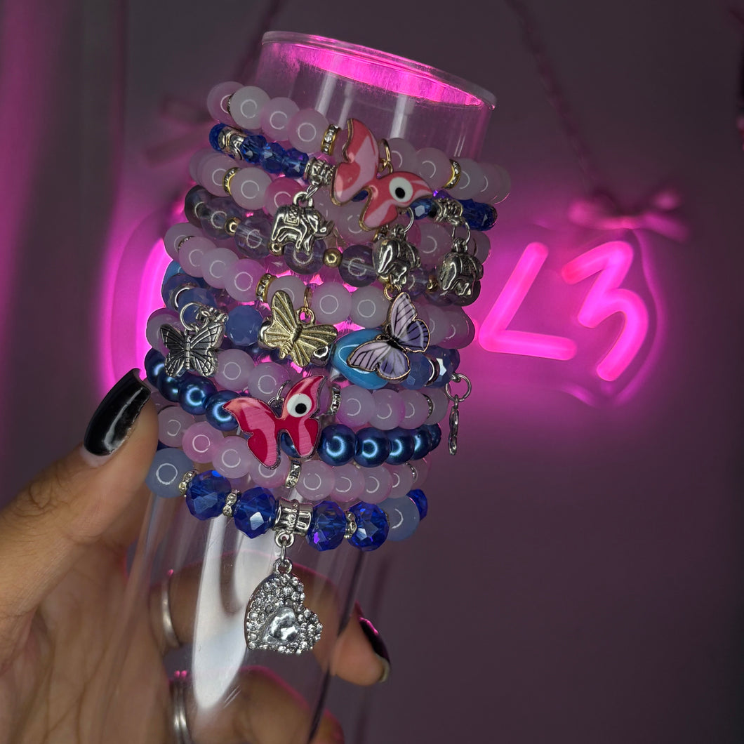Sharkboy & Lava Girl 💙🩷10PC Meg Stack (Beaded Bracelet Set)