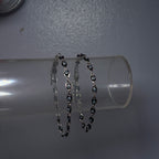 Silver & Black Mal de Ojo Tennis Bracelet