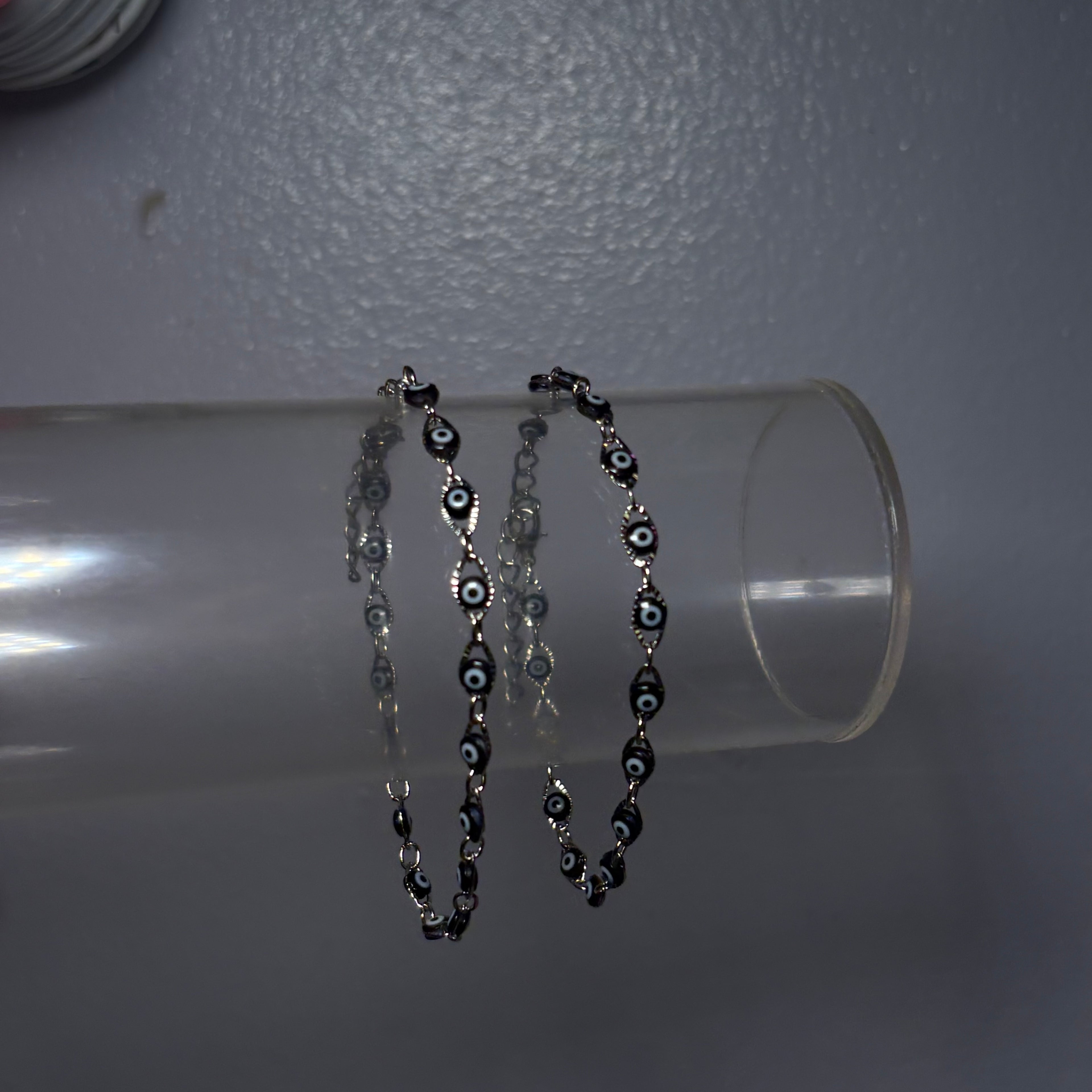 Silver & Blue Mal de Ojo Tennis Bracelet p