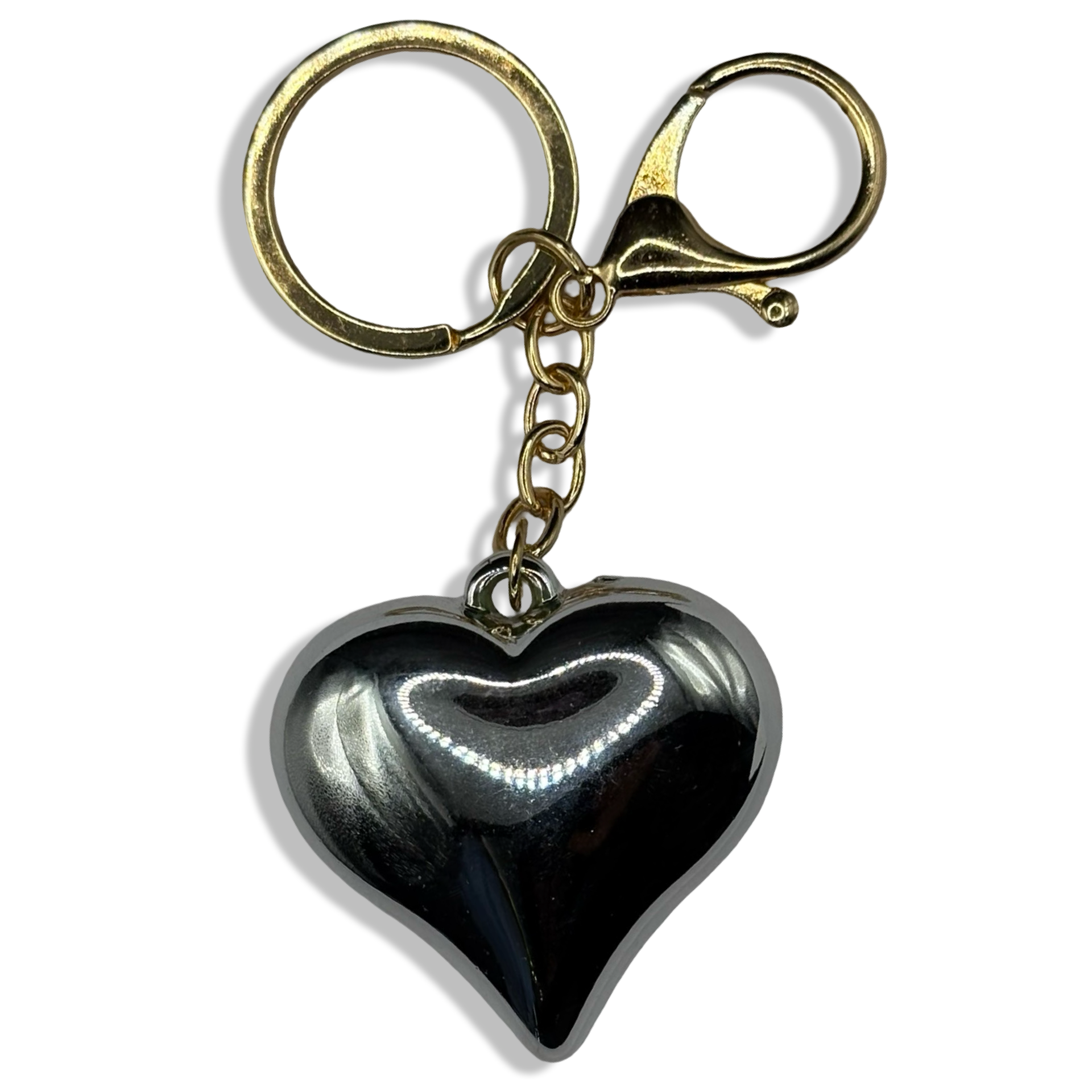 Silver Heart Charm Keychain/Purse Charm