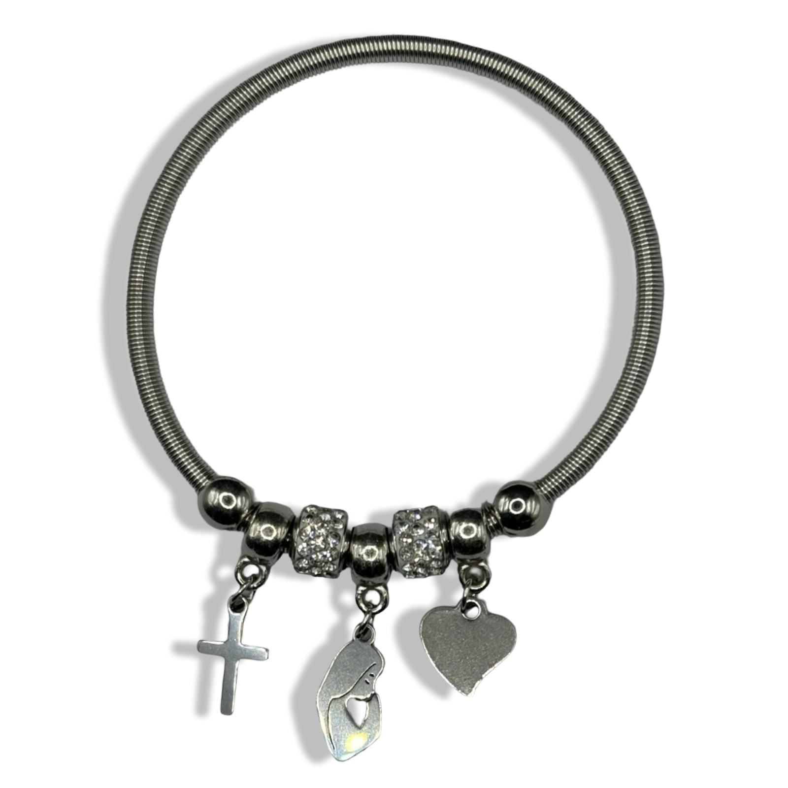 Silver Prayers Spring Charm Bracelet