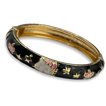 Load image into Gallery viewer, Little Girls Black &amp; Gold It Girly Bangle
