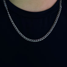 Load image into Gallery viewer, Silver Mini Cuban Link Necklace 16inches
