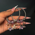 Purple & Silver Princessa Spring Charm Bracelet