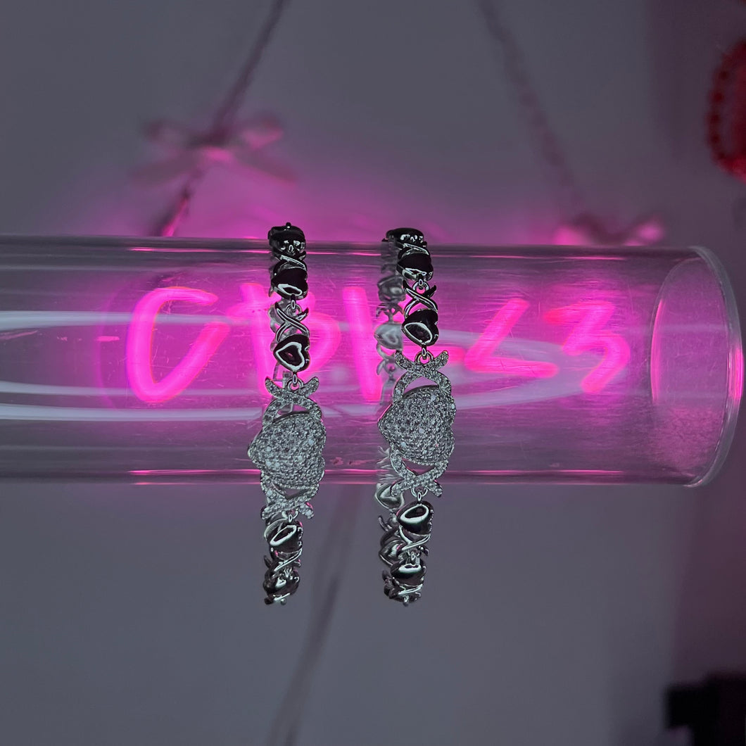 Silver XL XO Tennis Bracelet