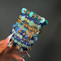 Blues 🌀🩵 10PC Beaded Mega Stacko