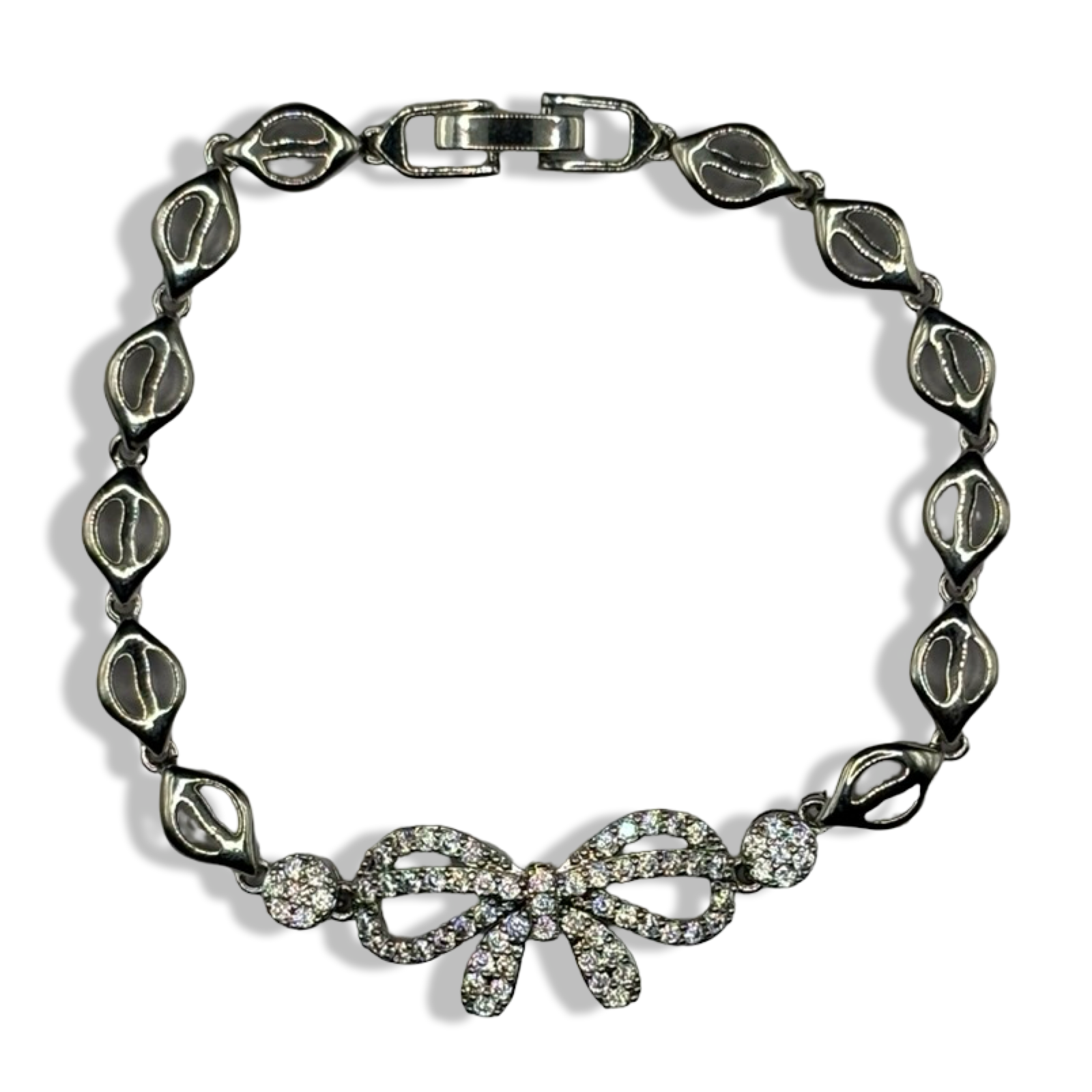 Silver Coquette Tennis Bracelet