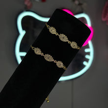 Load image into Gallery viewer, Gold Diamanté Adjustable Tennis Bracelet
