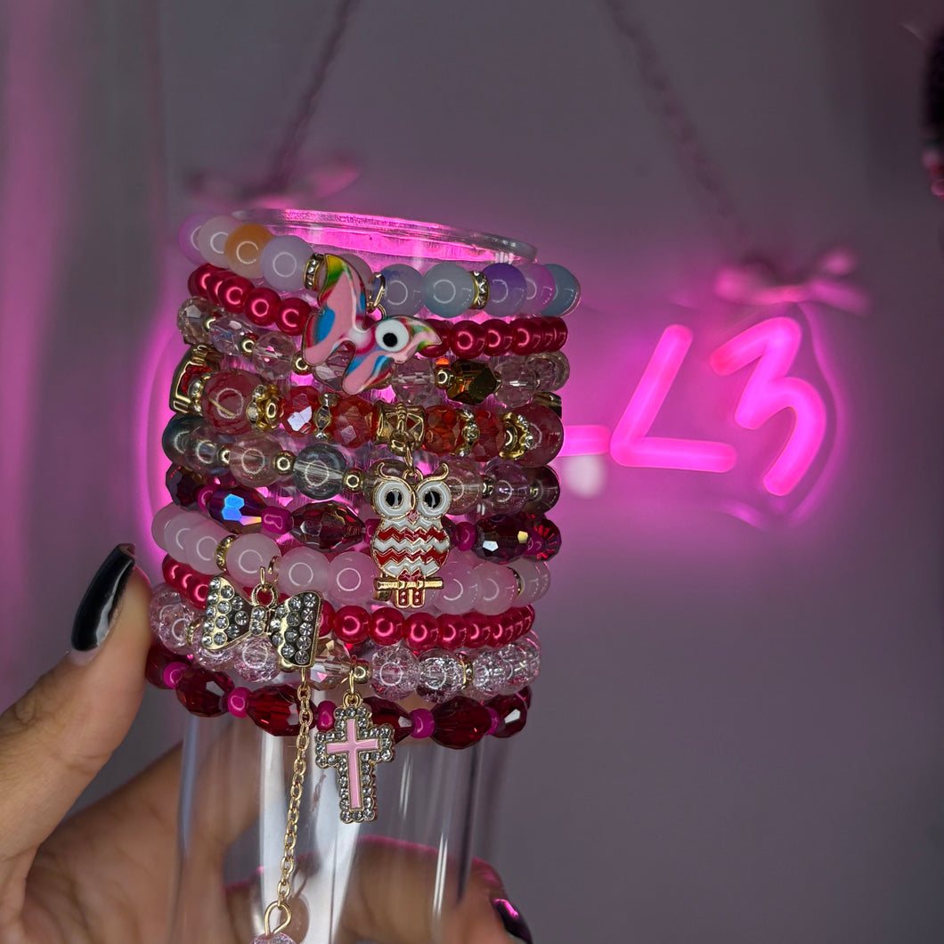Mrs Shortcake 🍰 10PC Meg Stack (Beaded Bracelet Set)