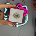 Size 9 Grey & Gold Mal de Ojo Ring