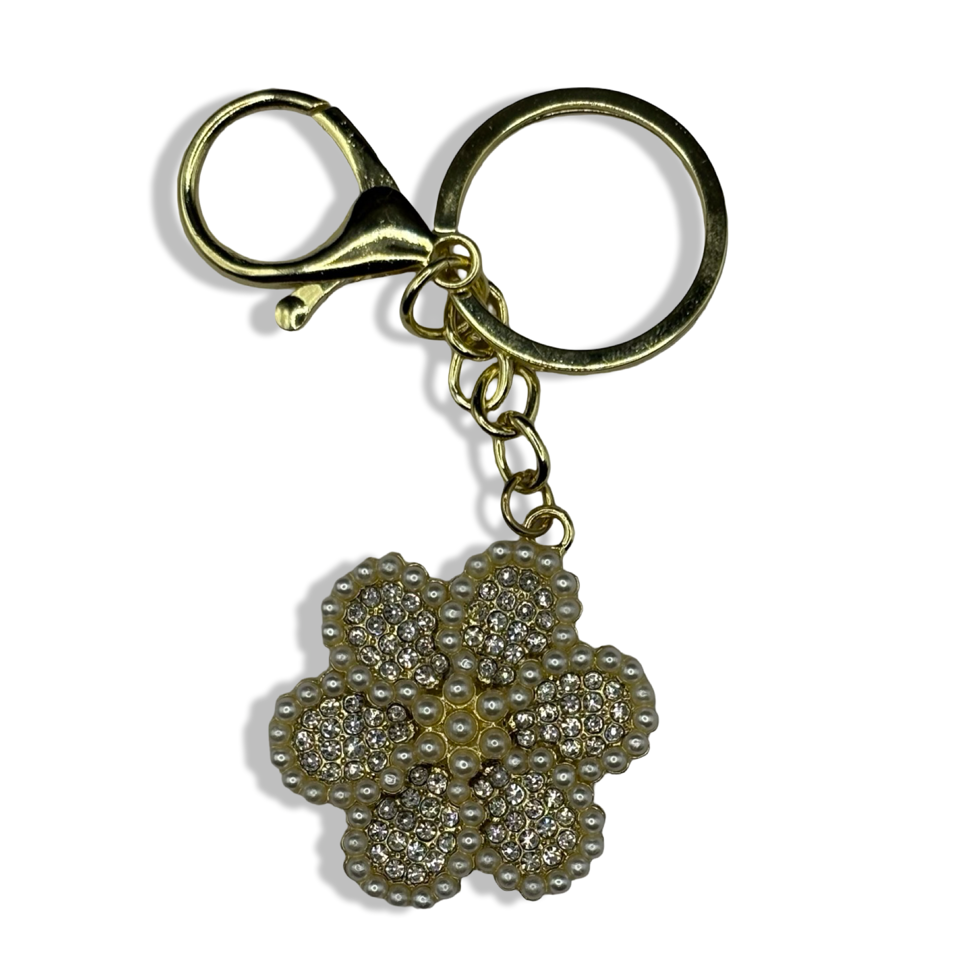 Gold Flora Diamond Purse Charm