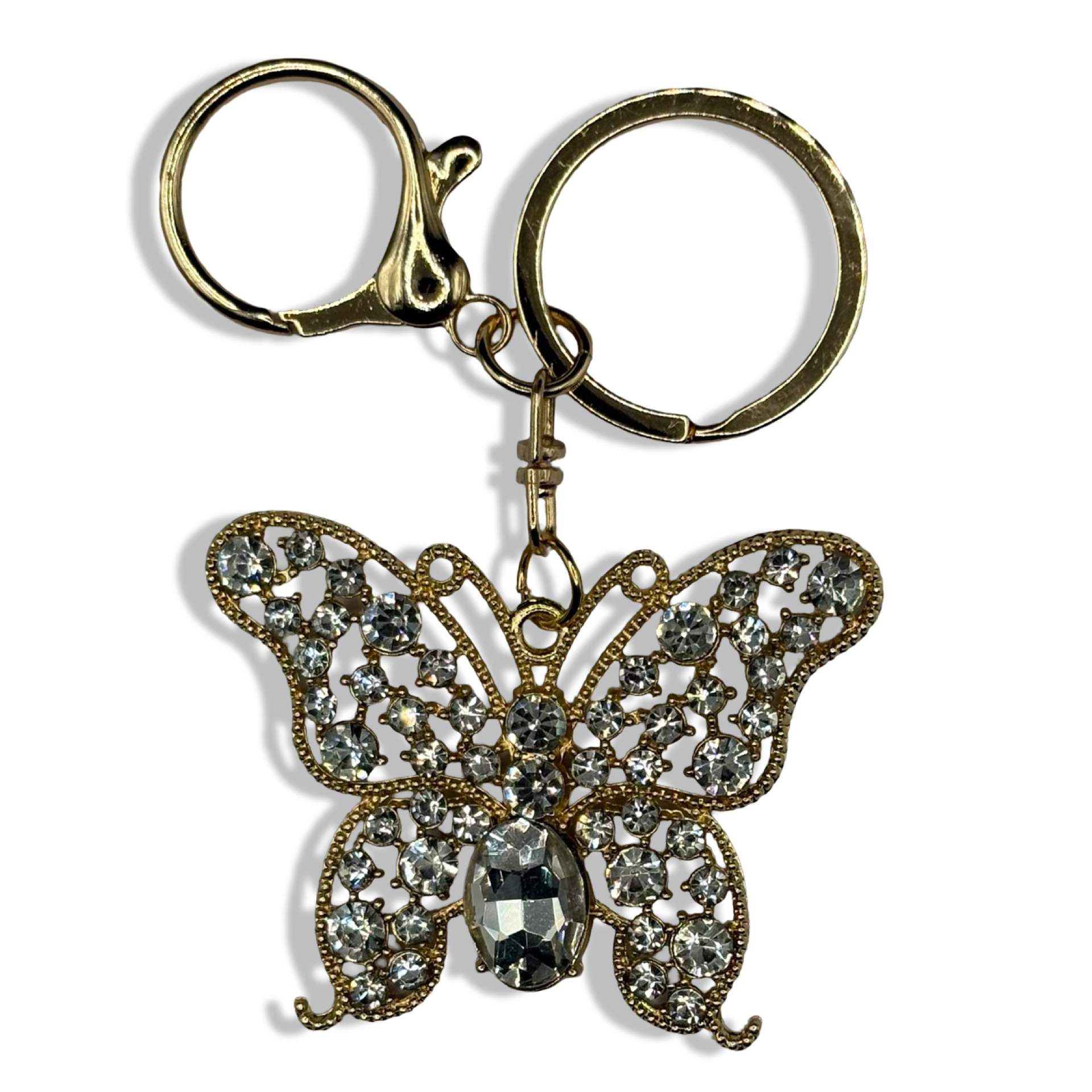 Gold XL Blinged Mariposa Purse Charm