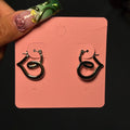 Silver Medium Heart Hoops