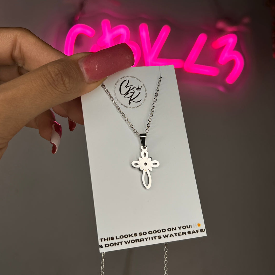 Silver Mini Cross  Necklace