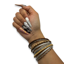 Load image into Gallery viewer, Silver Beach Babe Bangle Stack
