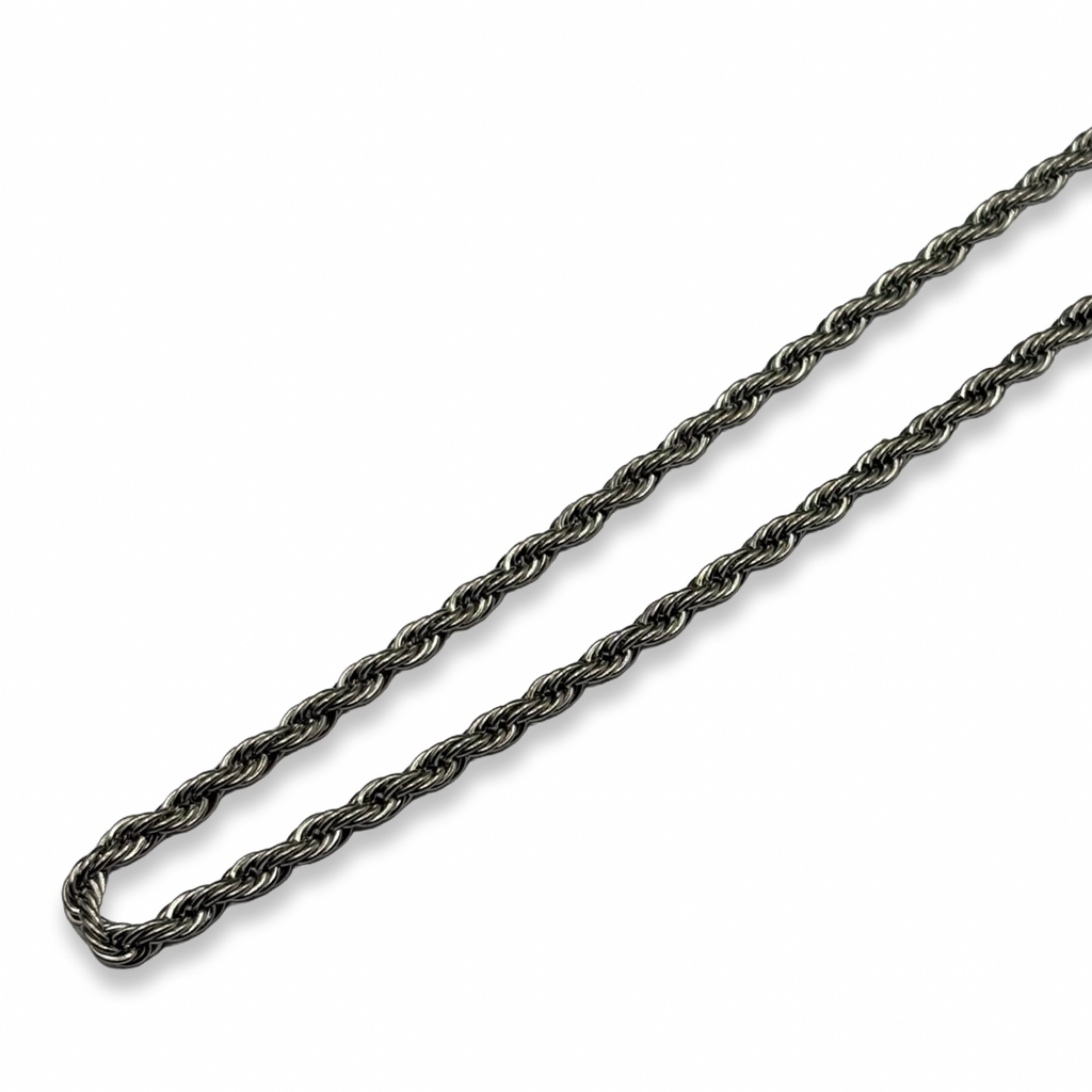 Silver Mini Rope Link Necklace 16inches