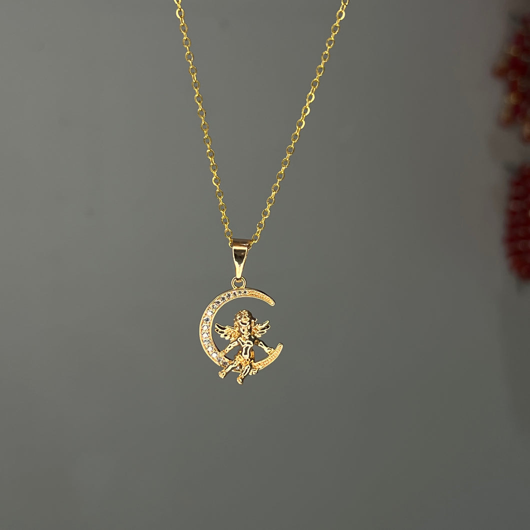 Gold Angel Luna Necklace