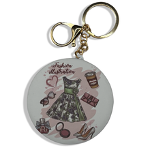 Load image into Gallery viewer, Pink Girlie Compact Mirror Purse Charm
