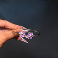 Gold & Purple Flora Cuff