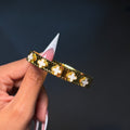 Gold & White Klover Bangle