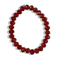 Red 6mm Sparkle Basic Beaded Bracelet