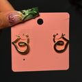 Gold Medium Heart Hoops
