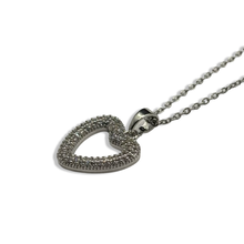 Load image into Gallery viewer, Silver Diamanté Lover Girl Necklace
