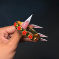 Gold & Red Daisy Bangle ✿