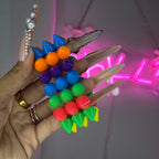 Rainbow Y2K Spike Beaded Bracelet