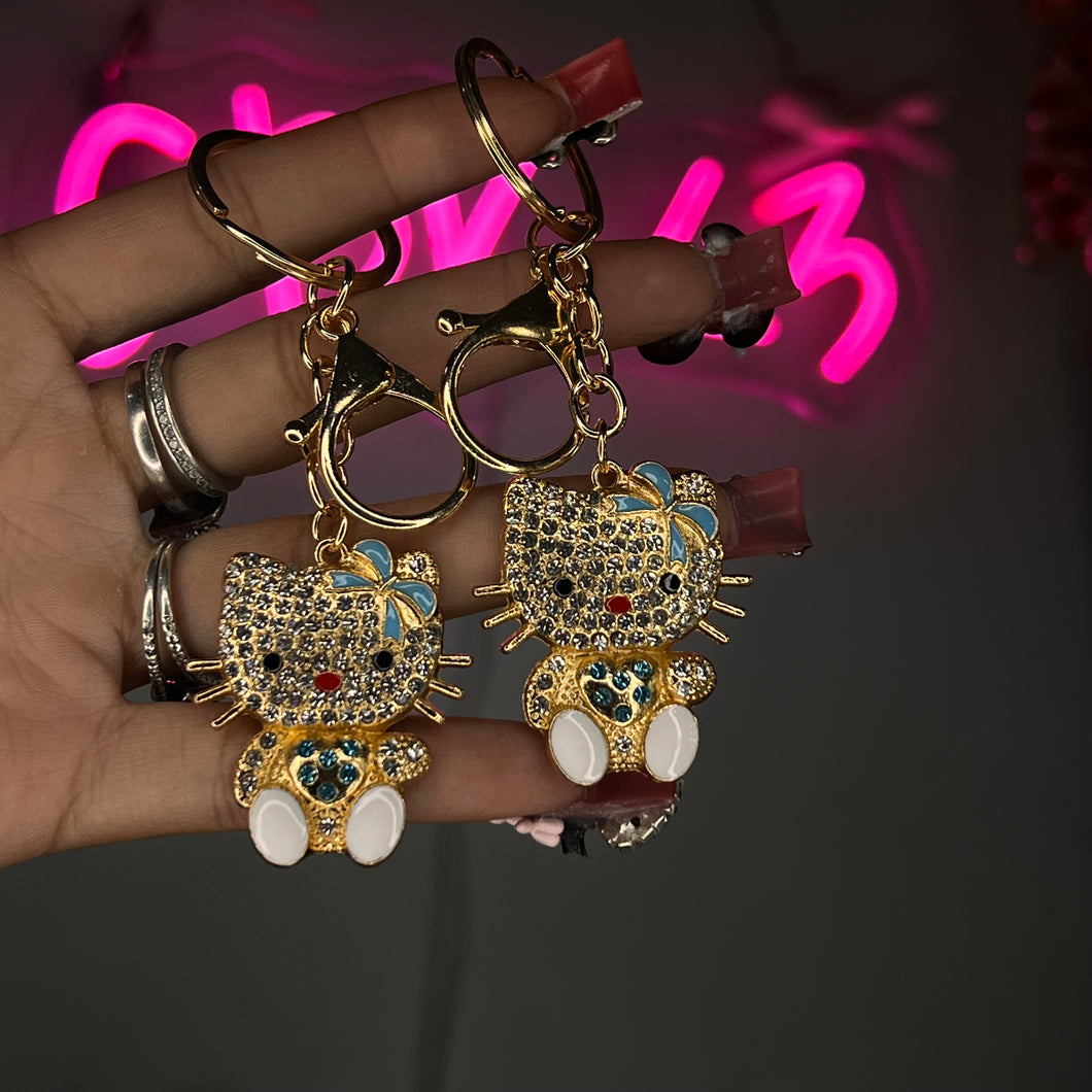 Gold & Blue It Girlie Keychain/Purse Charm